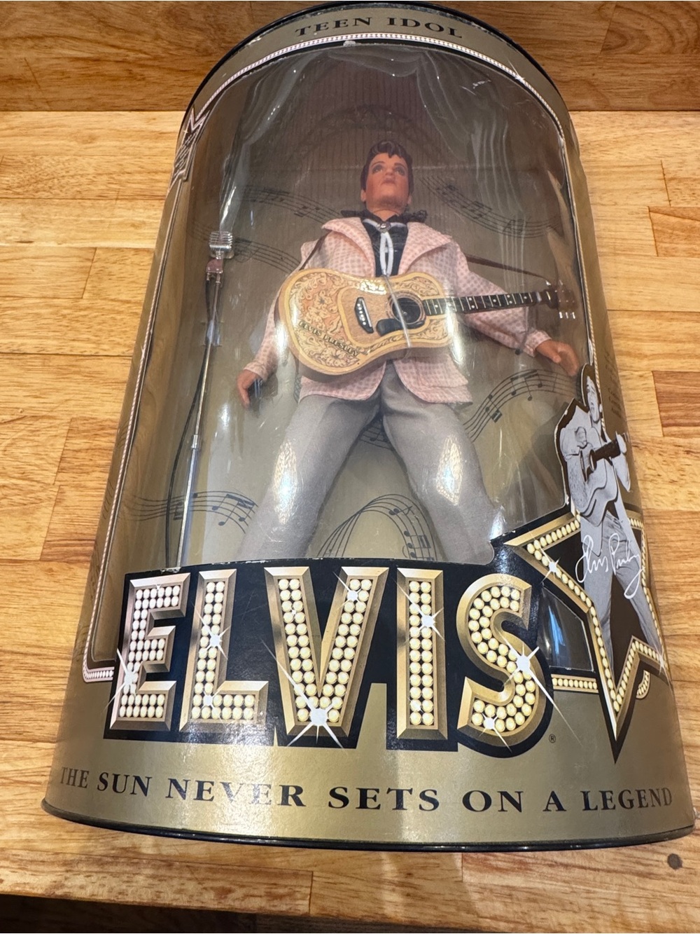Hasbro Elvis Doll with Pink Jacket and Gray Jeans